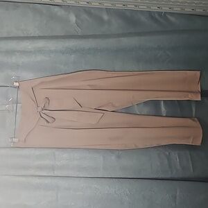 3 for $13.00 - SHEIN Tan Flowy Pants with Tie Belt - Size Large